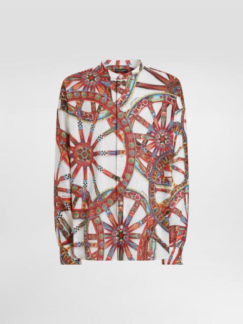 Dolce & Gabbana Carretto-print linen shirt