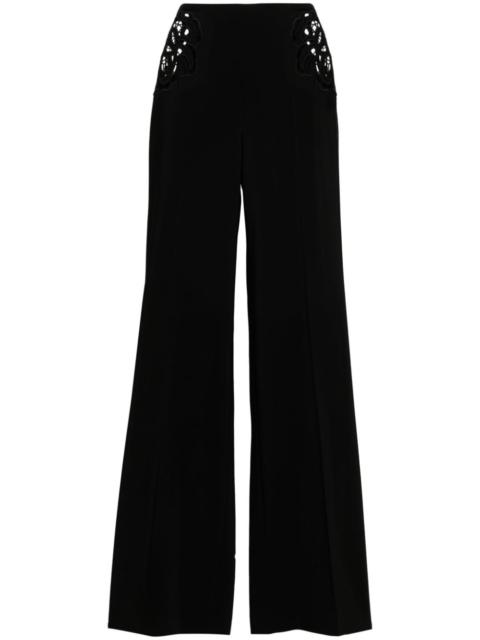 broderie-anglaise tailored trousers