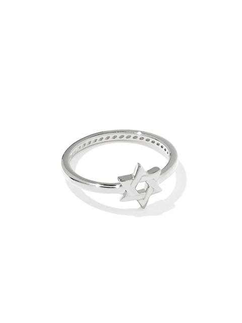 KENDRA SCOTT Star of David Sterling Silver Band Ring
