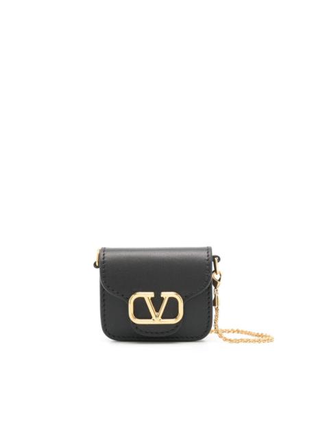 Valentino logo-plaque leather AirPods case