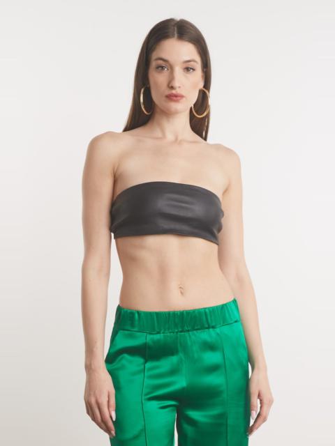 SPRWMN BLACK LEATHER BANDEAU