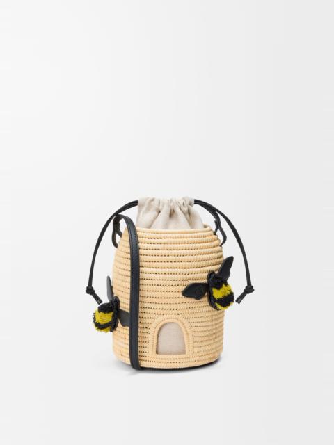 Loewe Beehive basket in raffia and calfskin