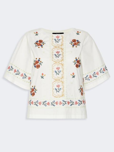 WEEKEND Max Mara FELTRE Embroidered T-shirt - WHITE