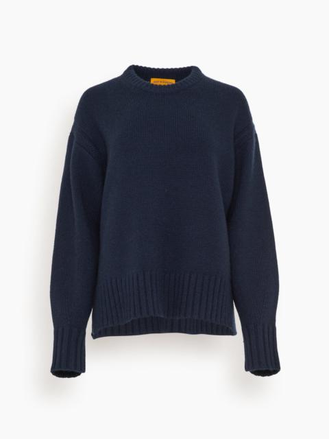 GUEST IN RESIDENCE Cozy Crew Sweater in Midnight