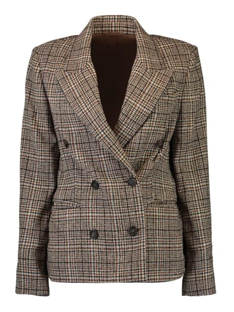 Brunello Cucinelli Check Print Suit Jacket