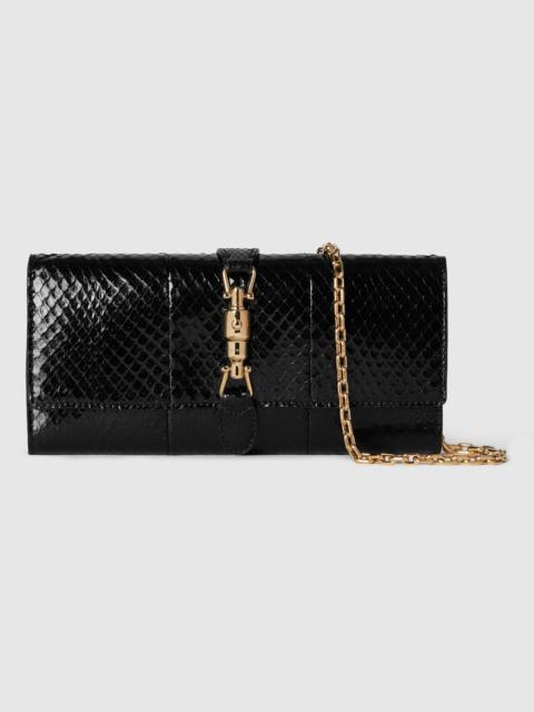 GUCCI Gucci Jackie anaconda wallet on chain