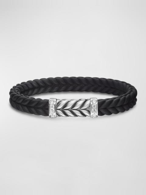 DAVID YURMAN 9mm Men's Chevron Rubber Bracelet