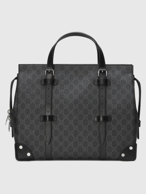 GUCCI GG tote bag with leather details