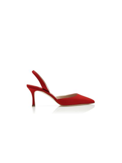Red Nappa Leather Slingback Pumps