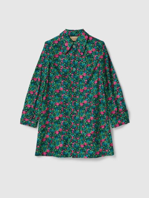 GUCCI Floral print nylon coat