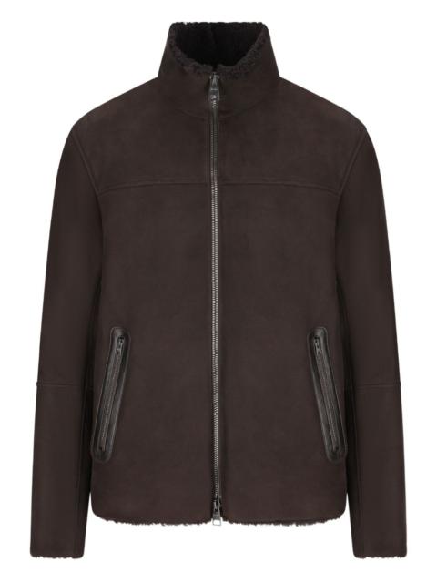 Herno shearling zip-front jacket
