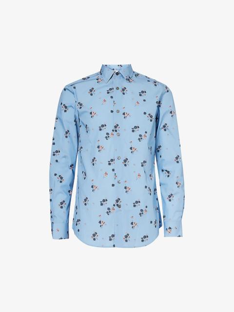 Paul Smith Floral-print regular-fit organic-cotton shirt