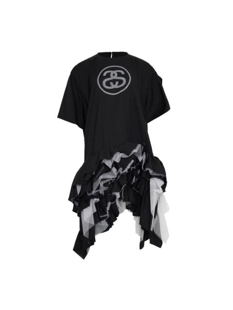 Junya Watanabe Graphic Ruffled Hem Dress