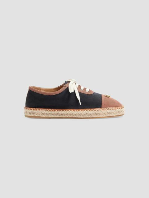 Valentino Men's Palm Avenue Espadrilles Sneakers in Canvas - Black