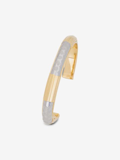 GUESS USA Viva Soleil logo-engraved cuff bracelet