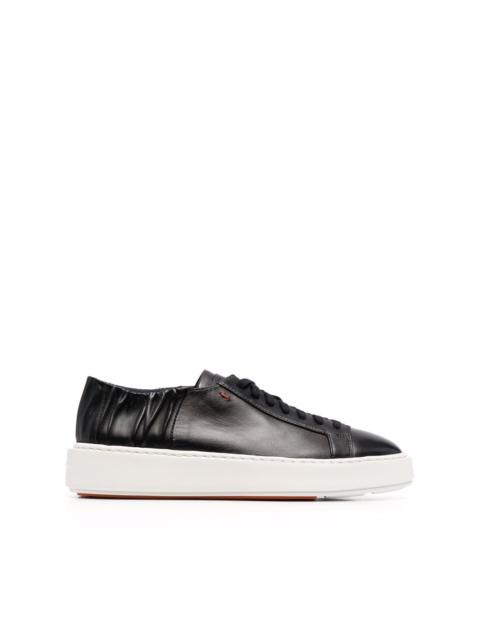 ruched detail low-top sneakers
