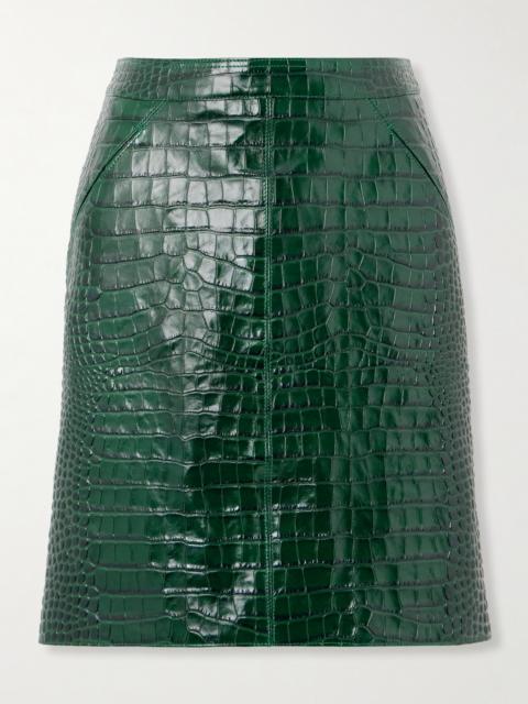 TOM FORD Croc-effect Leather Skirt