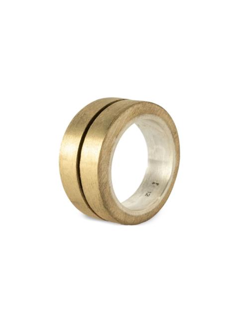 Parts of Four Crevice v2 matte-brass sterling-silver ring