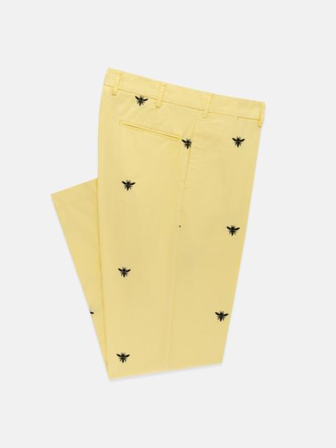 J. PRESS WASP EMBROIDERED COTTON TWILL PANT