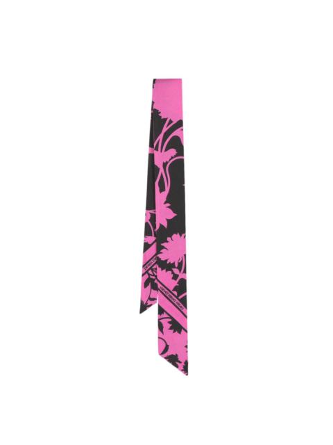 floral silk scarf tie