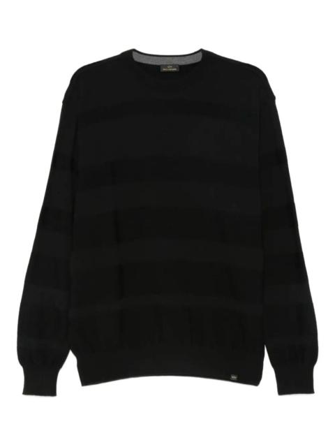 Paul & Shark STRIPED CREW NECK WOOL PULLOVER
