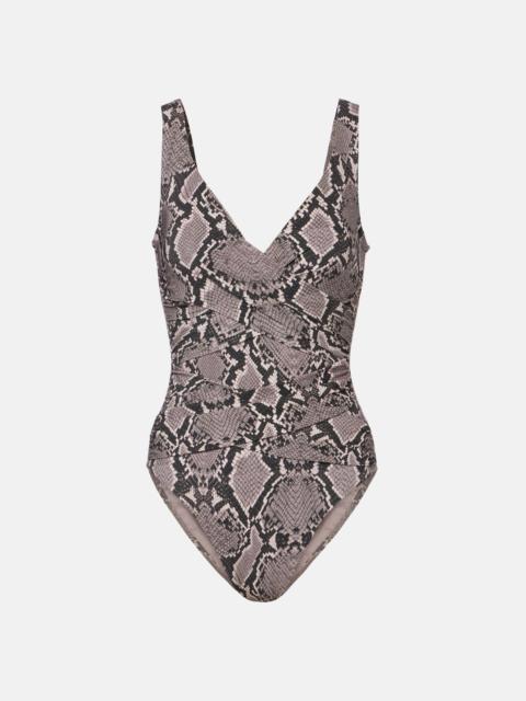KARLA COLLETTO Lilith snake-effect swimsuit