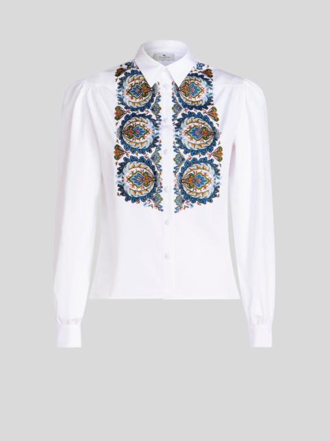 COTTON SHIRT WITH PAISLEY EMBROIDERY