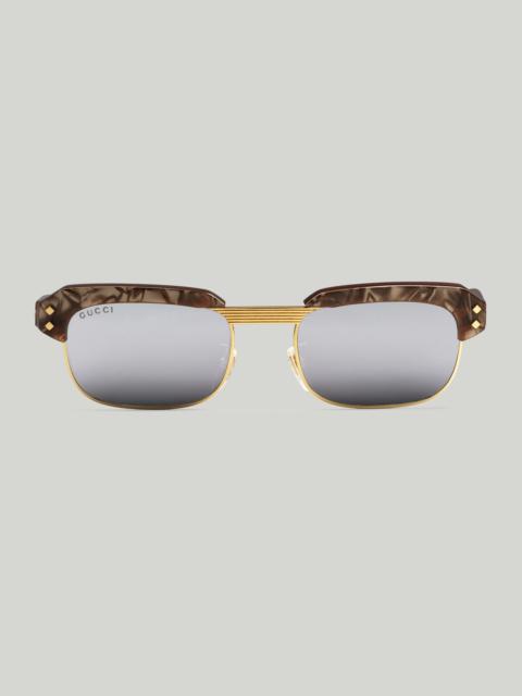 Rectangular frame sunglasses