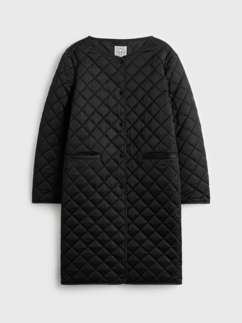 TOTEME Quilted collarless coat black