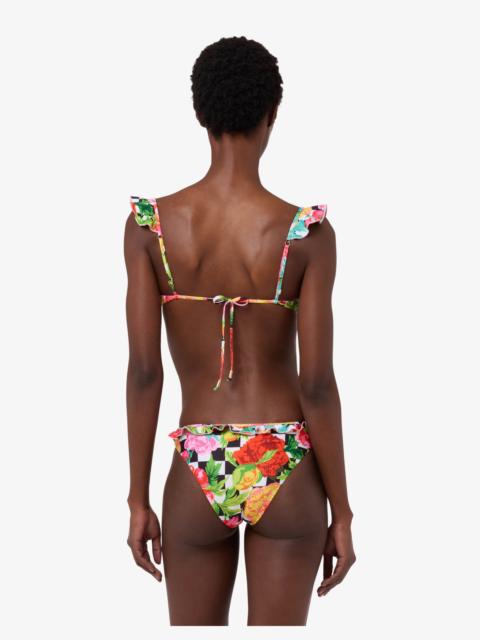 Moschino PRINTED LYCRA TRIANGLE BIKINI TOP