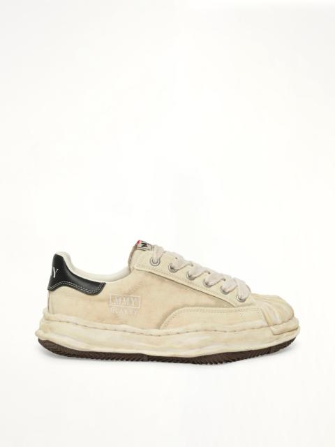 Maison MIHARAYASUHIRO Blakey Bleached Canvas Low Top Sneakers in White