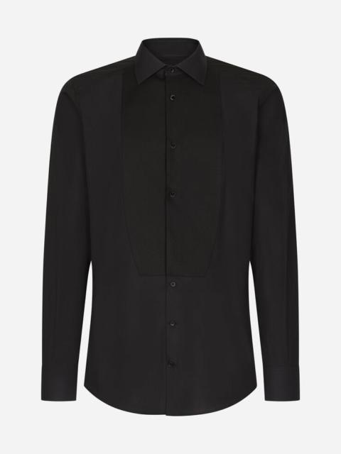 Dolce & Gabbana Cotton Gold-fit tuxedo shirt