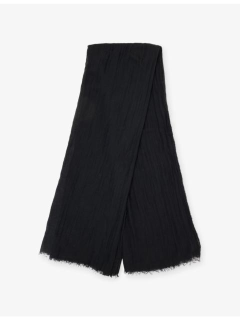 Rick Owens Sandy Mega Modal and Linen-Blend Scarf