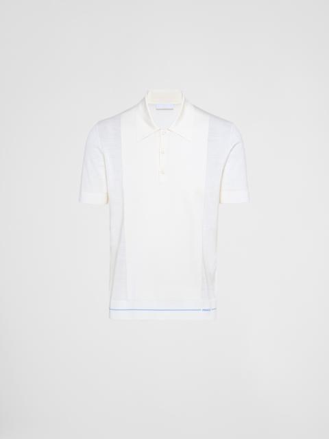 Worsted-wool polo shirt