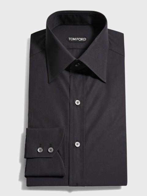 TOM FORD Men's Solid Cotton Dress Shirt