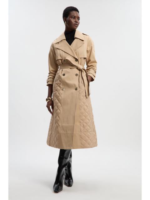 KAREN MILLEN Quilted Trench Coat
