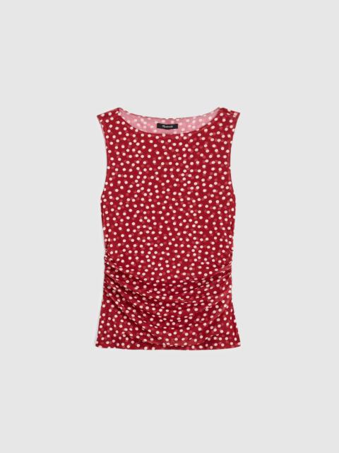 Madewell Cinched Double-Layered Mesh Top