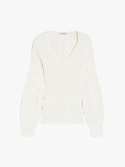 Max Mara GIOIOSA Cotton V-neck jumper