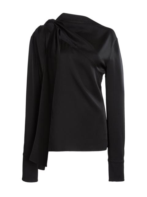 Givenchy Bow Draped Top black