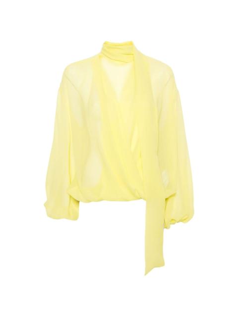 Blumarine chiffon-crepe silk blouse