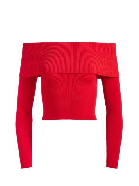 Alice + Olivia DOLAN FOLDOVER LONG SLEEVE PULLOVER