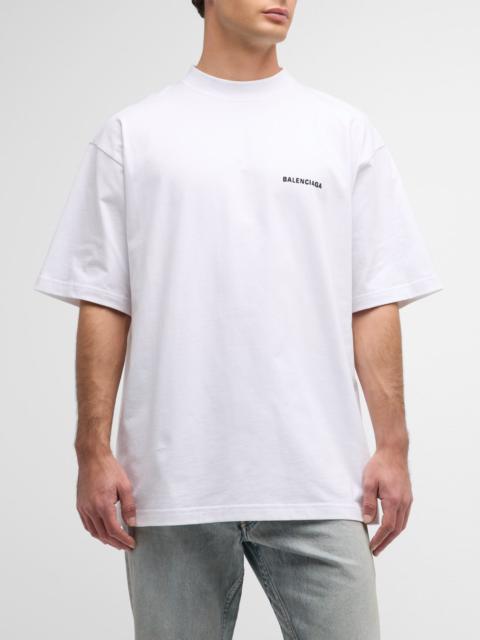 BALENCIAGA Men's Oversized Logo T-Shirt