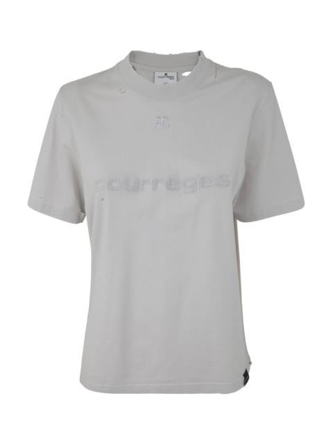 courrèges Organic Cotton Distressed T-Shirt