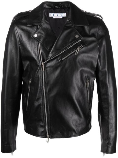 Off-White Diag-print biker jacket