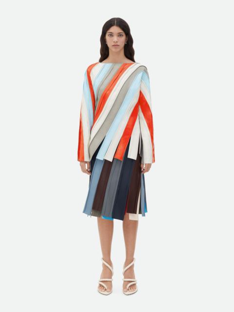 Bottega Veneta Striped Leather Top