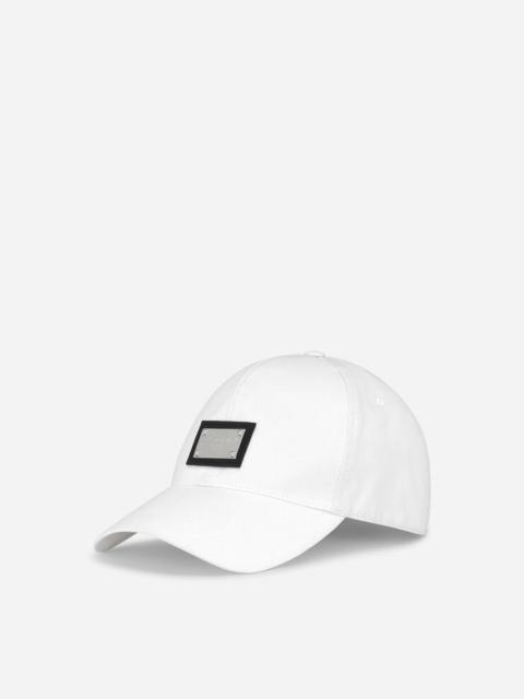 Dolce & Gabbana Cotton baseball cap with branded tag