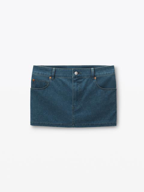 Alexander Wang Mini skirt in Denim Trompe-L'oeil