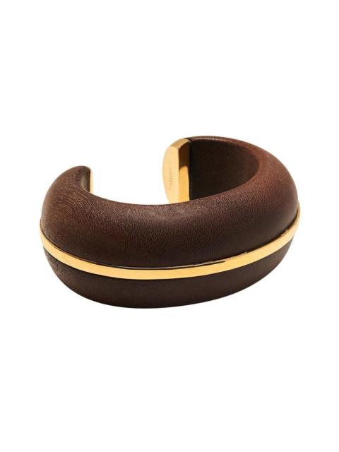 LIZZIE FORTUNATO Acacia Wood Halo Cuff Bracelet