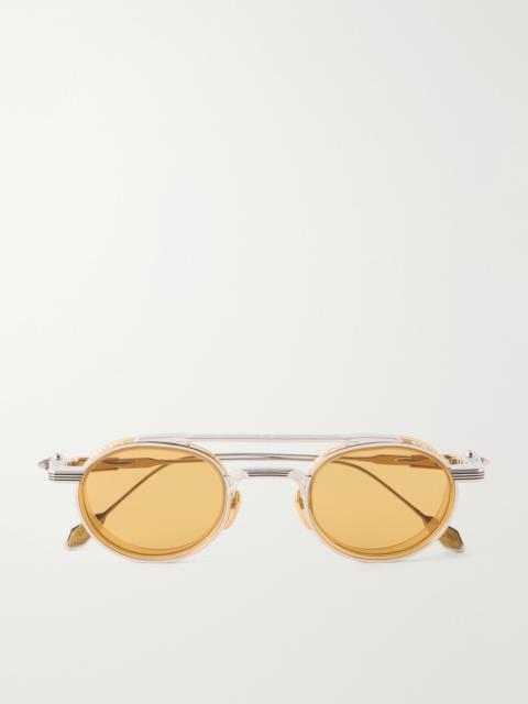 JACQUES MARIE MAGE Livingston Round-Frame Gold-Plated Metal Sunglasses