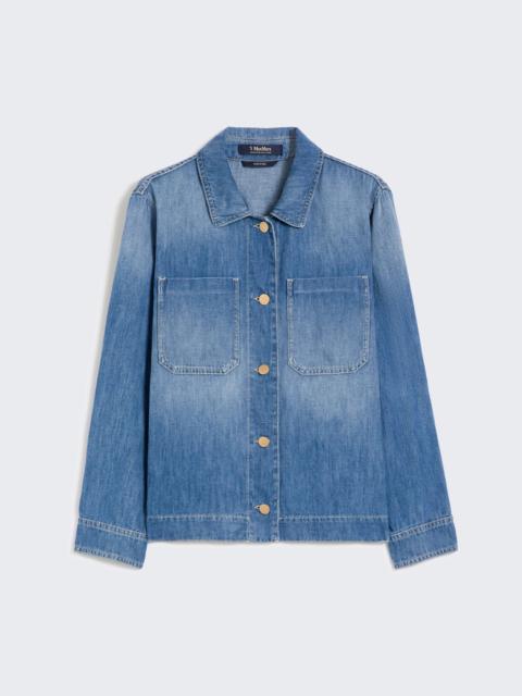 'S Max Mara Cotton and linen denim jacket - NAVY